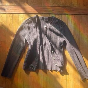 Brown Columbia Ribbed Cardigan